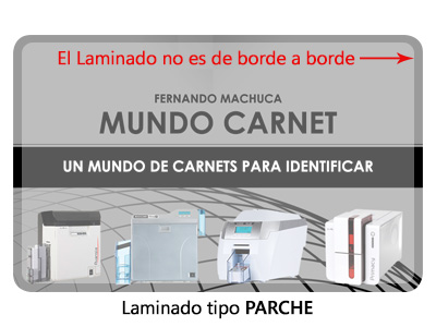 Tarjeta con Laminado tipo Parche